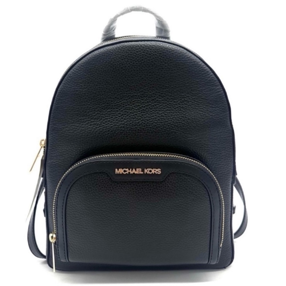 Michael Kors Medium Jaycee Backpack Black/Gold (NWT)